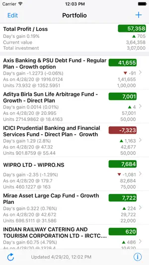 My Funds - Portfolio Tracker screenshot 1