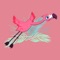 Flamingo Birdy Stickers