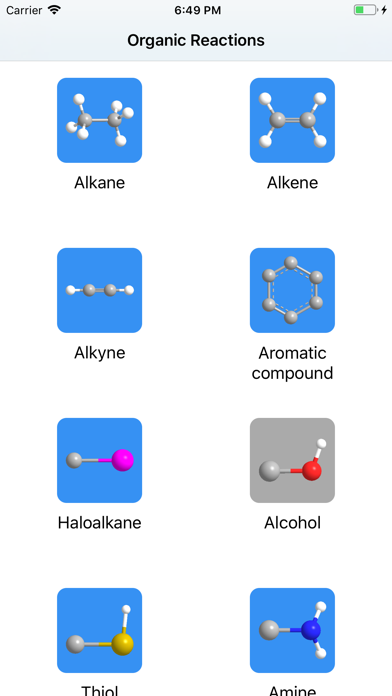 Organic Reactions Screenshot