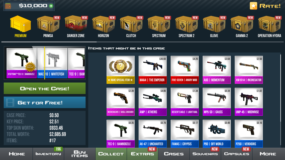 #1. CS GO Case Simulator (iOS) By: Mateusz Grabowski