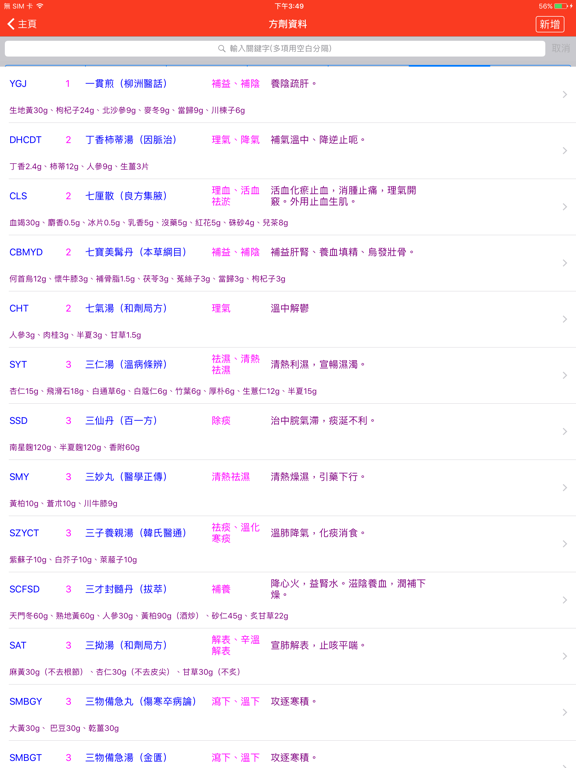 中藥及方劑速查【加強版】 iPad screenshot 4 - Medical app