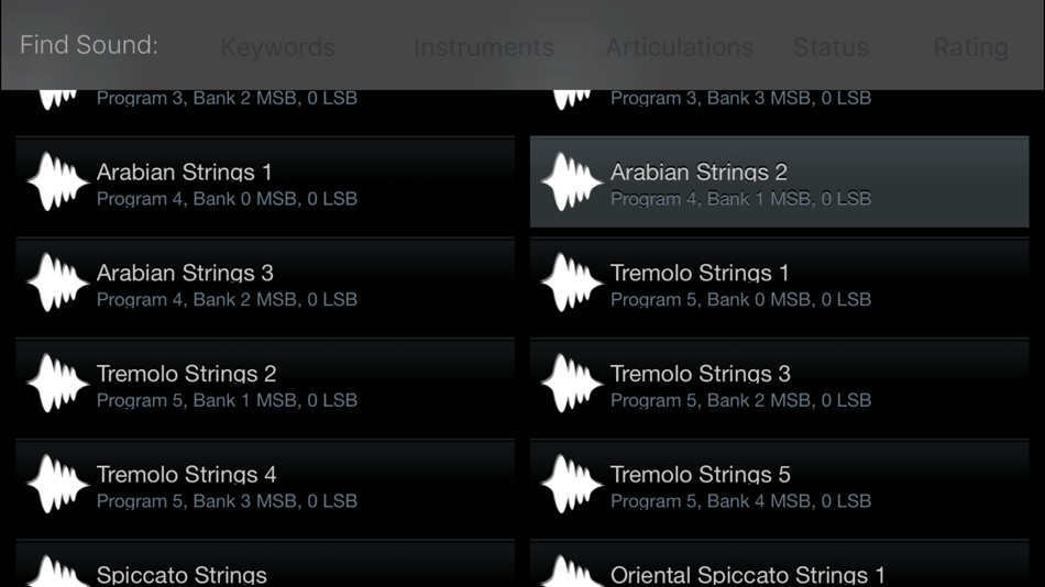 #4. Oriental Strings (iOS) 由: Christian Schoenebeck d/b/a Crudebyte