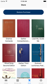Hymnals screenshot