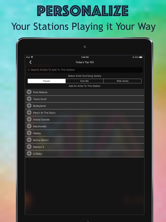 Jango Radio - Streaming Music iPad Jango Radio - Streaming Music iPad