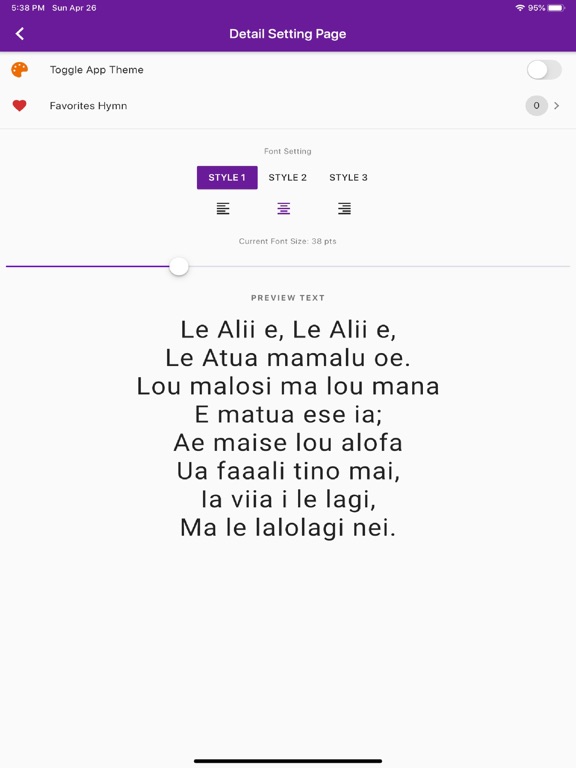 Samoan Hymn iPad screenshot 8 - Music app