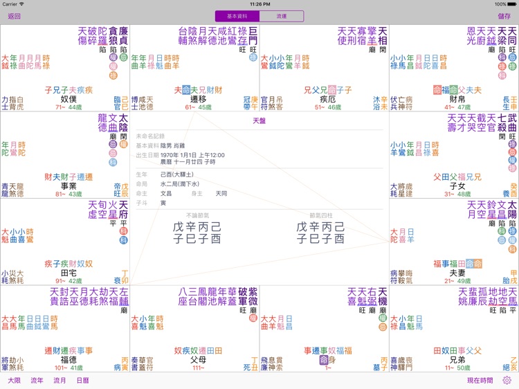 十三行紫微斗數 for iPad screenshot-4