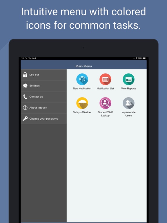 Intouch Notification Manager iPad screenshot 1 - Productivity app