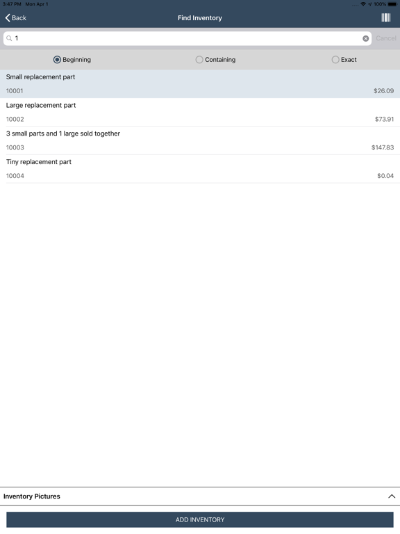 E-TS Mobile iPad screenshot