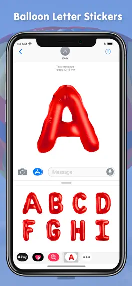 Game screenshot Balloon Letters Sticker apk
