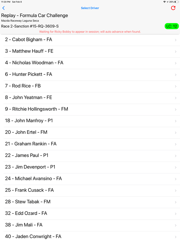 DriverMonitor iPad screenshot 4 - Sports app
