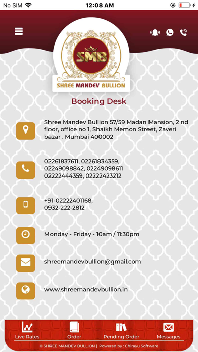 Shree Mandev Bullion Screenshot