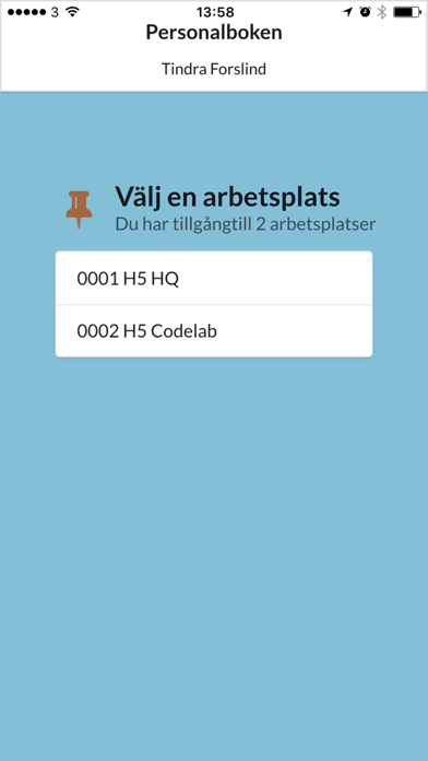 Personalboken screenshot