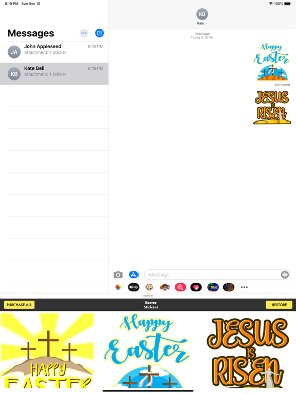 Screenshot #5 pour Easter Stickers - Christian