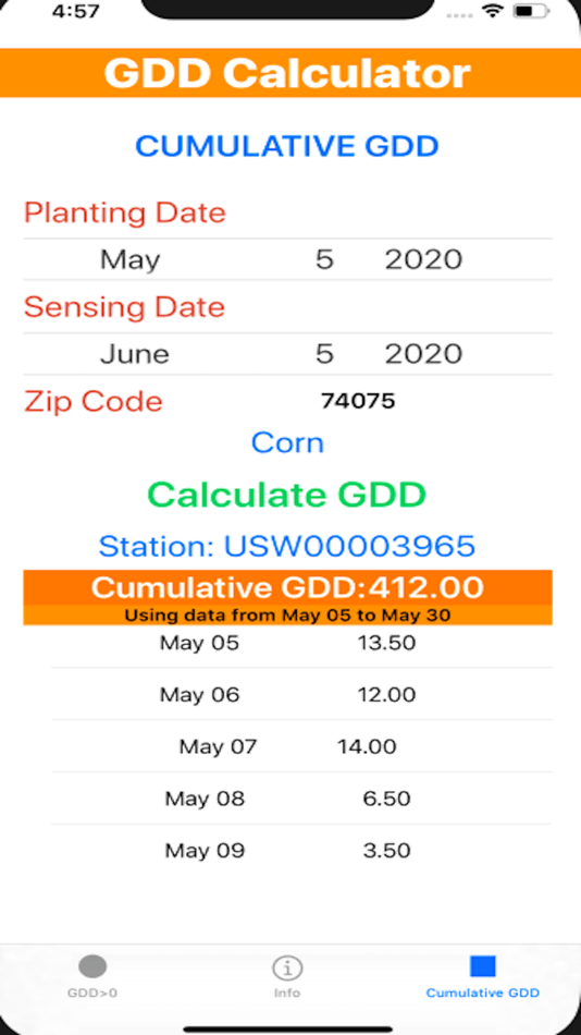 #6. Growing Degree Days Calculator (iOS) 由: Oklahoma State University