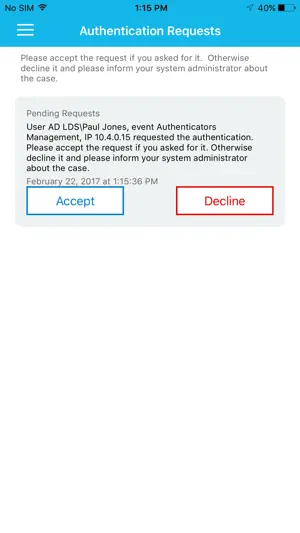 OT Advanced Authentication screenshot 2