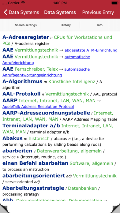 Telecommunications DE-EN screenshot 2