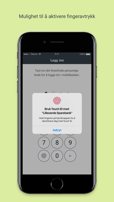 Lillesands Sparebank Mobilbank Screenshot