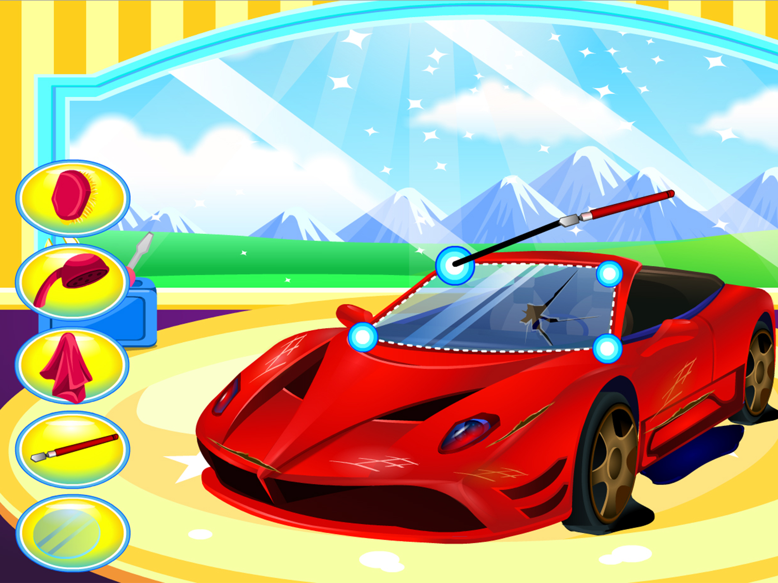 Sports car wash - car care