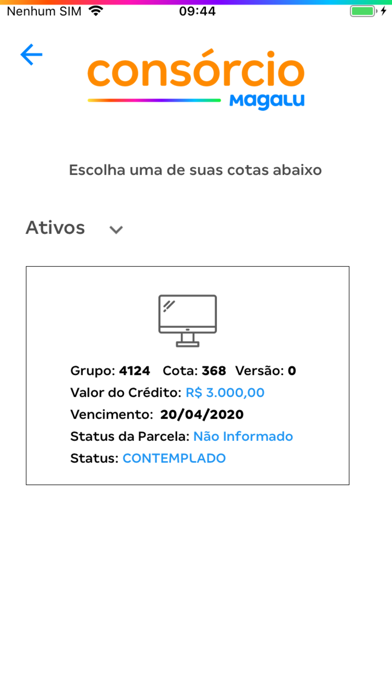 Consórcio Magalu - Cliente Screenshot