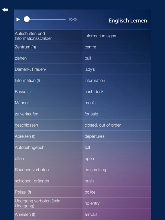 Screenshot #6 pour Deutsch-Englisch Lernen
