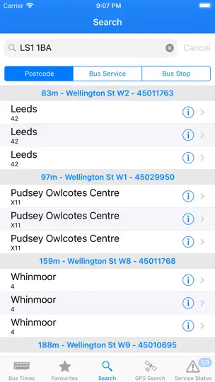 Screenshot von Bus Times - Yorkshire auf dem iPhone 4