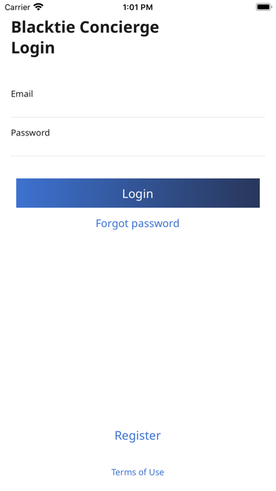 Screenshot #1 pour BlackTie Concierge