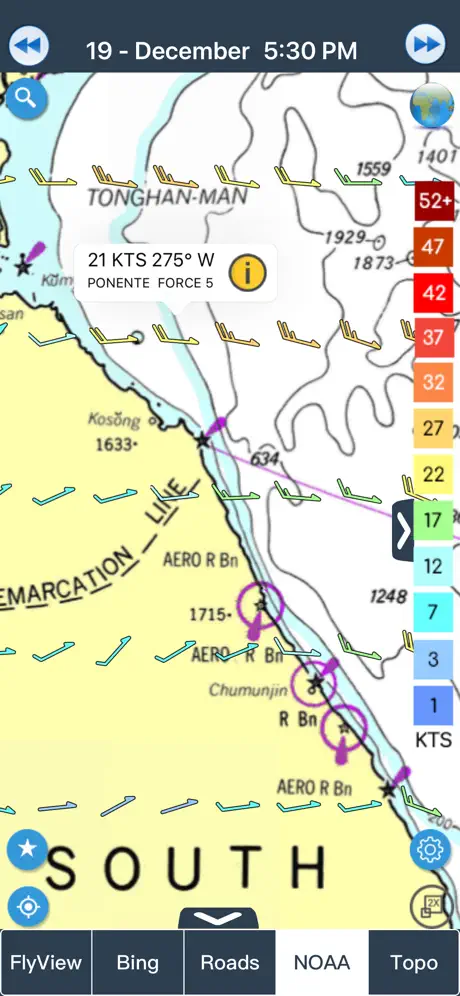 바람 예보 Wind forecast