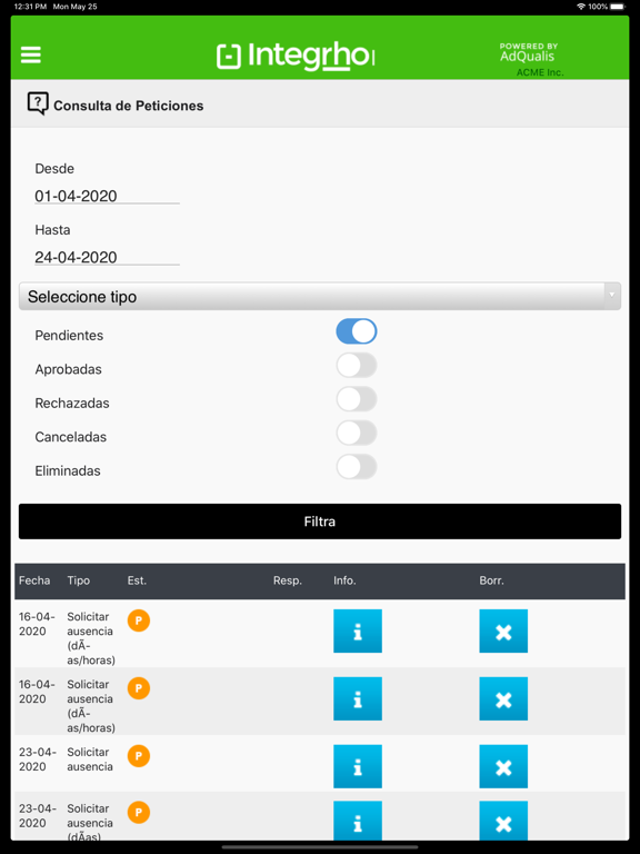 Screenshot #5 pour Integrho itg/MOBILE