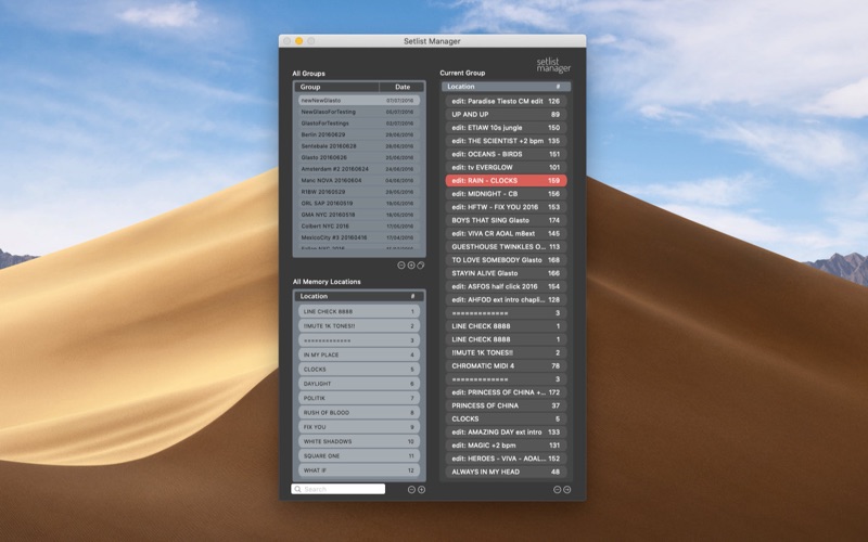 Screenshot #1 pour Setlist Manager
