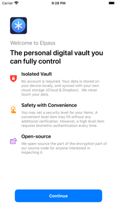 Elpass screenshot 1