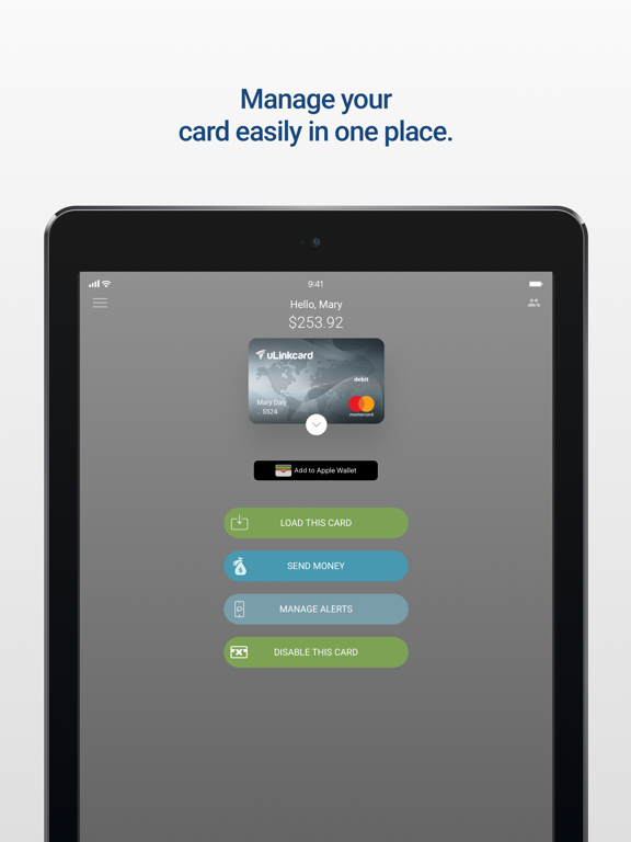 uLinkcard iPad screenshot 4 - Finance app