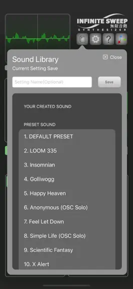 Game screenshot INFINITE SWEEP SYNTH hack
