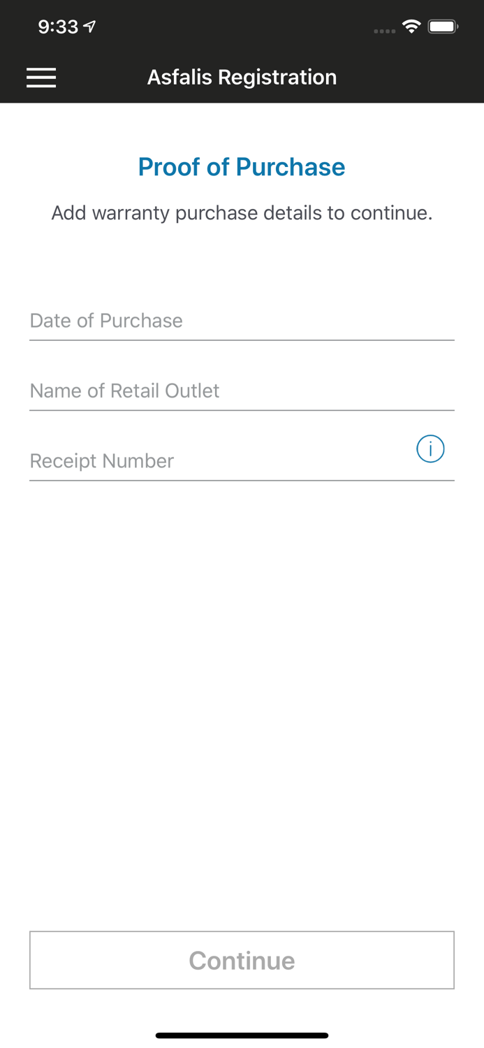 Asfalis Registration