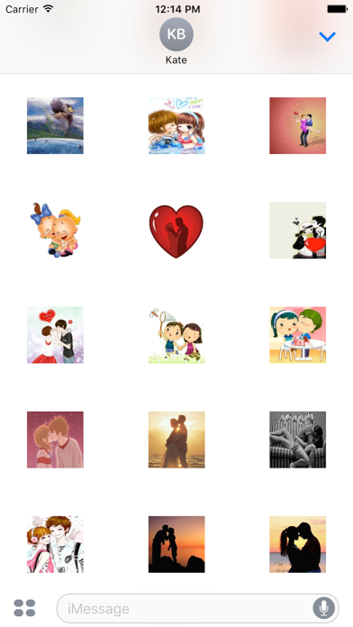 Valentine Romance Sticker iPhone screenshot