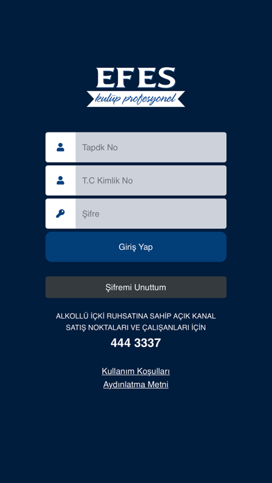 Screenshot #1 pour Efes Kulüp Profesyonel