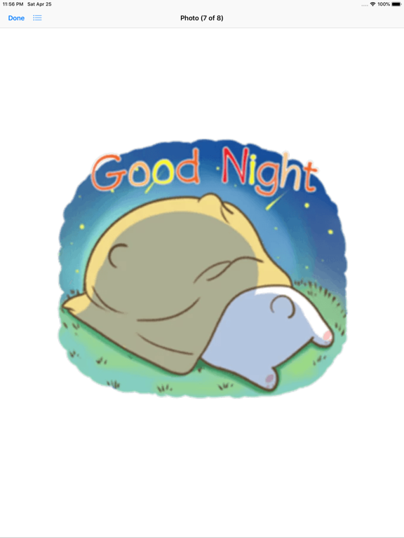 TuaGom Cute Rabbit iPad screenshot 8 - Stickers app