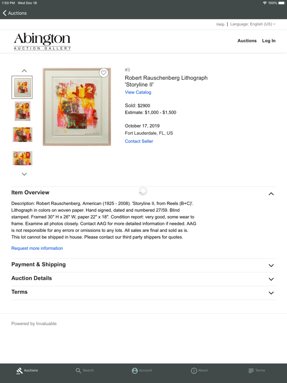 Screenshot #6 pour Abington Auction Gallery