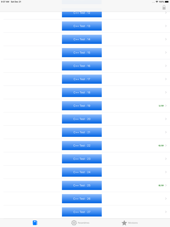 QCM C++ Entrainement iPad screenshot