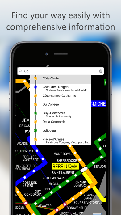 MetroMap Montreal STM Network Screenshot