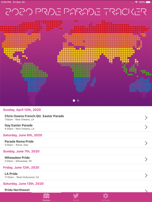 Screenshot #2 for Pride Parade Tracker