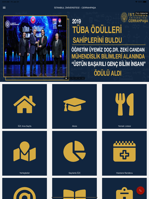 İÜC Mobil iPad screenshot
