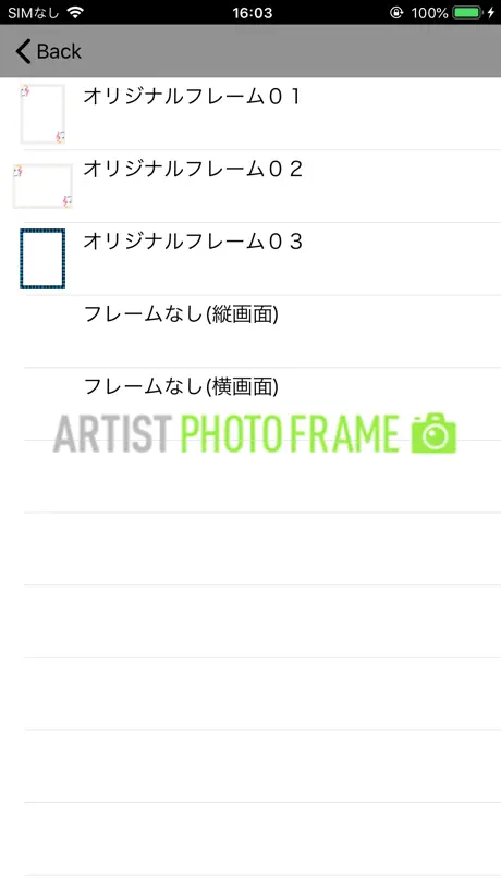 ARTIST PHOTO FRAME