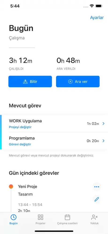 WORK • Zaman Takip