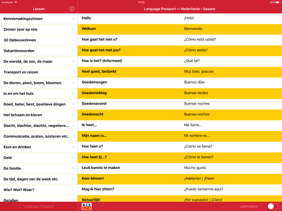 Snelcursus Spaans | NED-SPA iPad app afbeelding 1