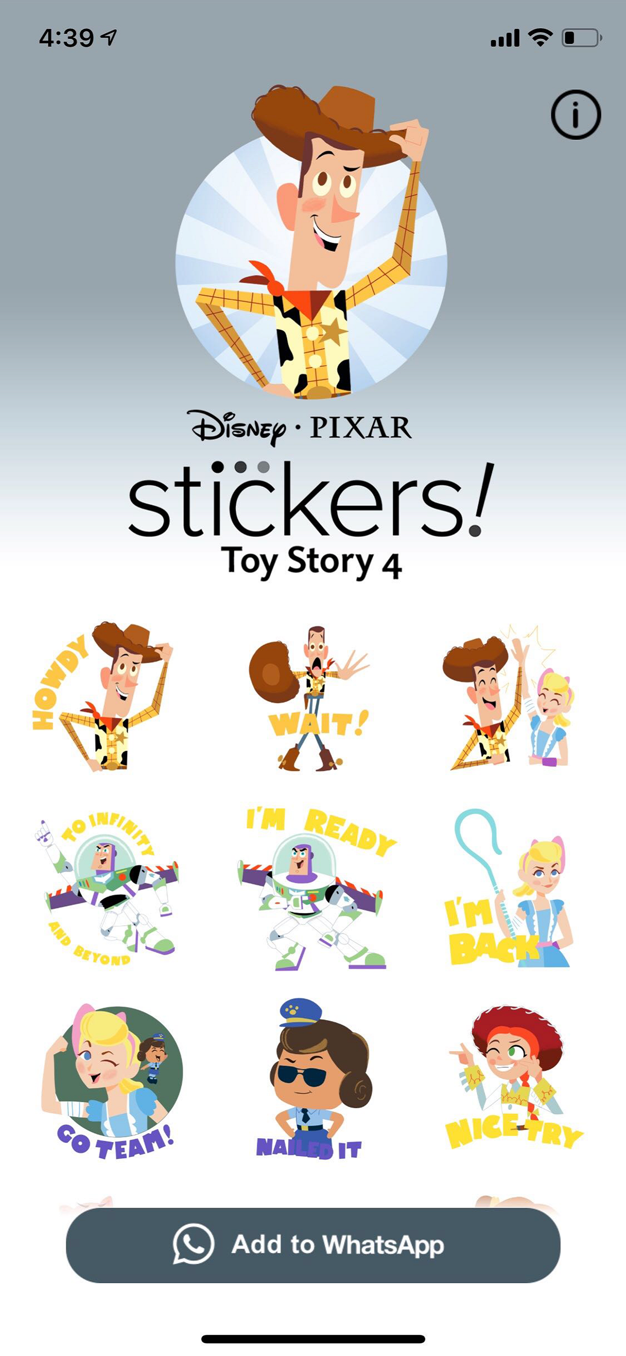 Pixar Stickers: Toy Story 4