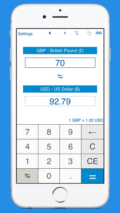 USD and GBP converter
