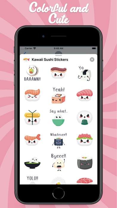 Kawaii Sushi Stickers screenshot 3