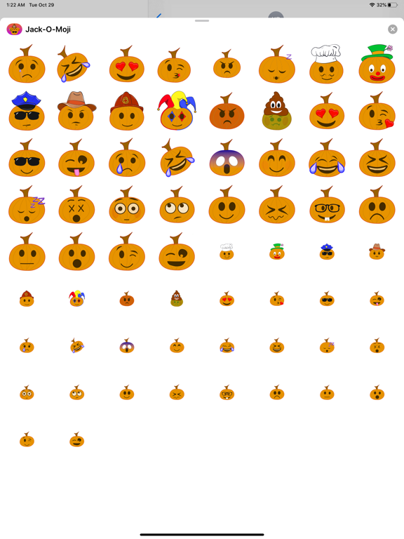 Jack O Moji iPad screenshot 4 - Stickers app