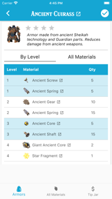 TOTK/BOTW Armor Tracker screenshot