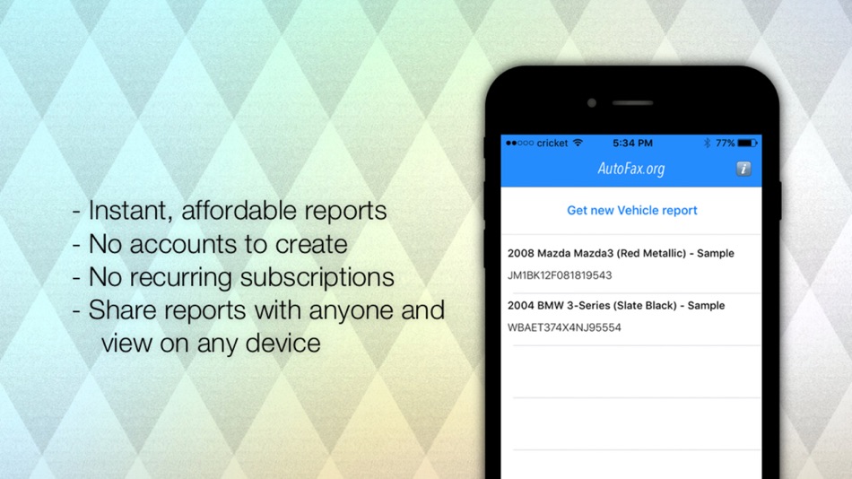 AutoFax vehicle history report - 2.6 - (iOS)